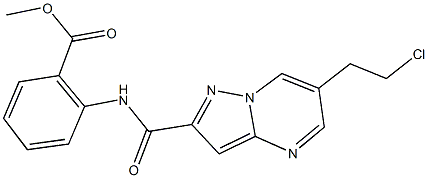 methyl 2-({[6-(2-chloroethyl)pyrazolo[1,5-a]pyrimidin-2-yl]carbonyl}amino)benzoate 结构式