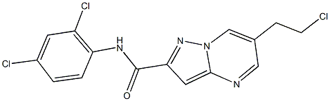 6-(2-chloroethyl)-N-(2,4-dichlorophenyl)pyrazolo[1,5-a]pyrimidine-2-carboxamide 化学構造式