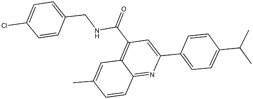 438218-25-8 N-(4-chlorobenzyl)-2-(4-isopropylphenyl)-6-methyl-4-quinolinecarboxamide