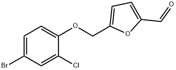 5-(4-溴-2-氯苯氧基甲基)呋喃-2-甲醛, 438219-24-0, 结构式