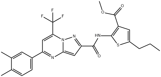 methyl 2-({[5-(3,4-dimethylphenyl)-7-(trifluoromethyl)pyrazolo[1,5-a]pyrimidin-2-yl]carbonyl}amino)-5-propyl-3-thiophenecarboxylate|