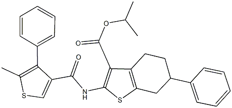 isopropyl 2-{[(5-methyl-4-phenyl-3-thienyl)carbonyl]amino}-6-phenyl-4,5,6,7-tetrahydro-1-benzothiophene-3-carboxylate|