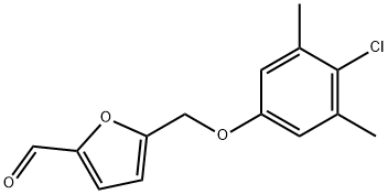5-(4-氯-3,5-二甲基苯氧基甲基)呋喃-2-甲醛, 438220-14-5, 结构式