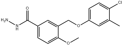 3-((4-氯-3-甲基苯氧基)甲基)-4-甲氧基苯甲酰肼 结构式