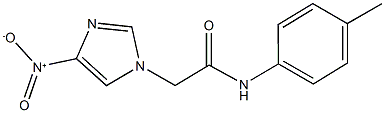 2-{4-nitro-1H-imidazol-1-yl}-N-(4-methylphenyl)acetamide 化学構造式