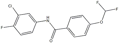 N-(3-chloro-4-fluorophenyl)-4-(difluoromethoxy)benzamide,438222-98-1,结构式
