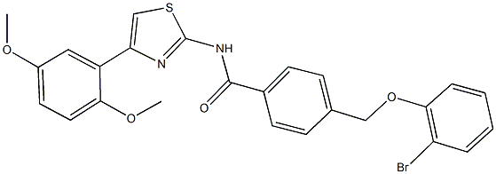 4-[(2-bromophenoxy)methyl]-N-[4-(2,5-dimethoxyphenyl)-1,3-thiazol-2-yl]benzamide Structure