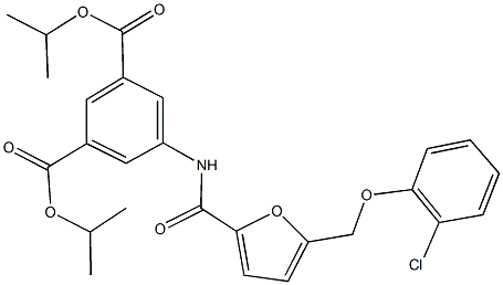 diisopropyl 5-({5-[(2-chlorophenoxy)methyl]-2-furoyl}amino)isophthalate,438224-47-6,结构式