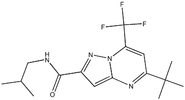 5-tert-butyl-N-isobutyl-7-(trifluoromethyl)pyrazolo[1,5-a]pyrimidine-2-carboxamide,438224-81-8,结构式