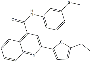 2-(5-ethyl-2-thienyl)-N-[3-(methylsulfanyl)phenyl]-4-quinolinecarboxamide Struktur