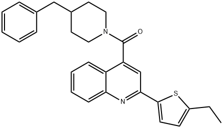 4-[(4-benzyl-1-piperidinyl)carbonyl]-2-(5-ethyl-2-thienyl)quinoline Struktur