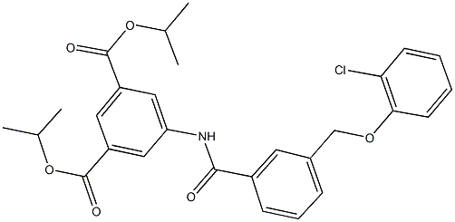 diisopropyl 5-({3-[(2-chlorophenoxy)methyl]benzoyl}amino)isophthalate 结构式