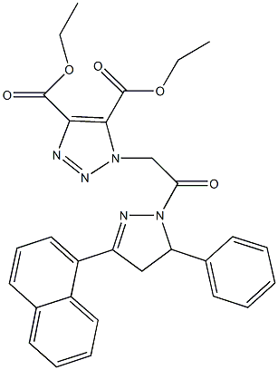 diethyl 1-{2-[3-(1-naphthyl)-5-phenyl-4,5-dihydro-1H-pyrazol-1-yl]-2-oxoethyl}-1H-1,2,3-triazole-4,5-dicarboxylate Structure