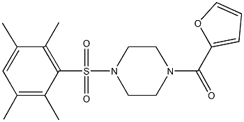 438228-10-5 1-(2-furoyl)-4-[(2,3,5,6-tetramethylphenyl)sulfonyl]piperazine