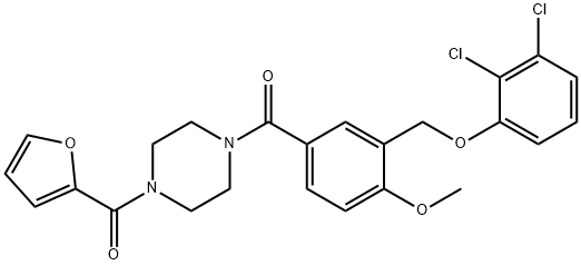 1-{3-[(2,3-dichlorophenoxy)methyl]-4-methoxybenzoyl}-4-(2-furoyl)piperazine Structure
