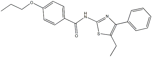 N-(5-ethyl-4-phenyl-1,3-thiazol-2-yl)-4-propoxybenzamide Structure