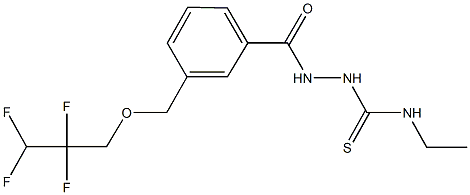 N-ethyl-2-{3-[(2,2,3,3-tetrafluoropropoxy)methyl]benzoyl}hydrazinecarbothioamide,438228-82-1,结构式