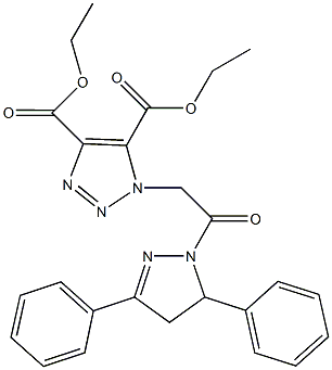 diethyl 1-[2-(3,5-diphenyl-4,5-dihydro-1H-pyrazol-1-yl)-2-oxoethyl]-1H-1,2,3-triazole-4,5-dicarboxylate,438228-92-3,结构式