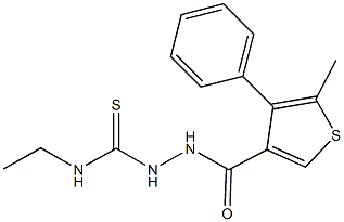 N-ethyl-2-[(5-methyl-4-phenyl-3-thienyl)carbonyl]hydrazinecarbothioamide,438229-15-3,结构式