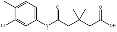 5-(3-chloro-4-methylanilino)-3,3-dimethyl-5-oxopentanoic acid 结构式