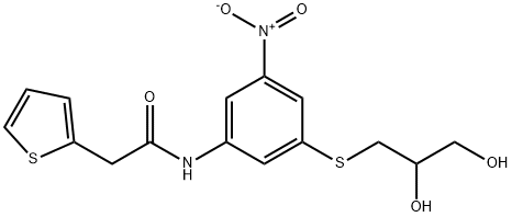 N-{3-[(2,3-dihydroxypropyl)sulfanyl]-5-nitrophenyl}-2-(2-thienyl)acetamide Structure