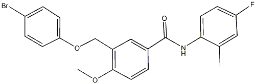 3-[(4-bromophenoxy)methyl]-N-(4-fluoro-2-methylphenyl)-4-methoxybenzamide|
