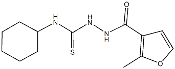 N-cyclohexyl-2-(2-methyl-3-furoyl)hydrazinecarbothioamide 结构式