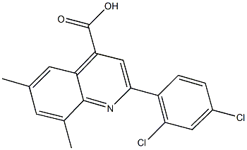 2-(2,4-dichlorophenyl)-6,8-dimethyl-4-quinolinecarboxylic acid Struktur