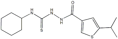 N-cyclohexyl-2-[(5-isopropyl-3-thienyl)carbonyl]hydrazinecarbothioamide,438230-55-8,结构式