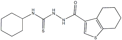 N-cyclohexyl-2-(4,5,6,7-tetrahydro-1-benzothien-3-ylcarbonyl)hydrazinecarbothioamide,438230-74-1,结构式