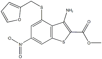 methyl 3-amino-4-[(2-furylmethyl)sulfanyl]-6-nitro-1-benzothiophene-2-carboxylate,438230-85-4,结构式