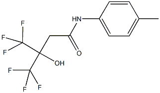 4,4,4-trifluoro-3-hydroxy-N-(4-methylphenyl)-3-(trifluoromethyl)butanamide,438230-98-9,结构式