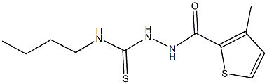 N-butyl-2-[(3-methyl-2-thienyl)carbonyl]hydrazinecarbothioamide Structure