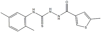 N-(2,5-dimethylphenyl)-2-[(5-methyl-3-thienyl)carbonyl]hydrazinecarbothioamide Structure