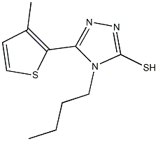 4-butyl-5-(3-methyl-2-thienyl)-4H-1,2,4-triazol-3-yl hydrosulfide Structure