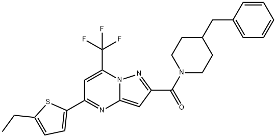 438231-52-8 2-[(4-benzyl-1-piperidinyl)carbonyl]-5-(5-ethyl-2-thienyl)-7-(trifluoromethyl)pyrazolo[1,5-a]pyrimidine