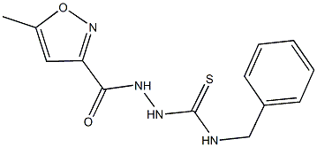 N-benzyl-2-[(5-methyl-3-isoxazolyl)carbonyl]hydrazinecarbothioamide Struktur