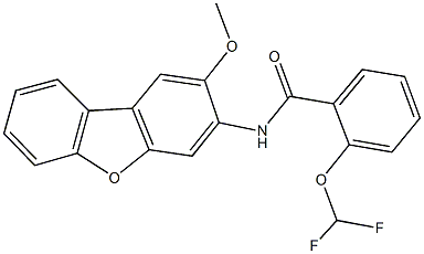 2-(difluoromethoxy)-N-(2-methoxydibenzo[b,d]furan-3-yl)benzamide Structure