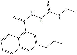 N-ethyl-2-[(2-propyl-4-quinolinyl)carbonyl]hydrazinecarbothioamide Struktur