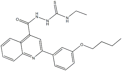 2-{[2-(3-butoxyphenyl)-4-quinolinyl]carbonyl}-N-ethylhydrazinecarbothioamide Structure