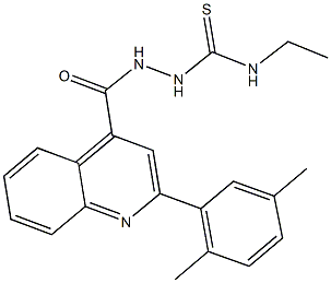 2-{[2-(2,5-dimethylphenyl)-4-quinolinyl]carbonyl}-N-ethylhydrazinecarbothioamide Struktur