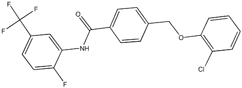 4-[(2-chlorophenoxy)methyl]-N-[2-fluoro-5-(trifluoromethyl)phenyl]benzamide 结构式