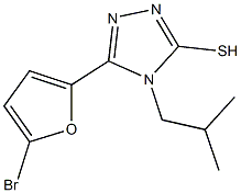 5-(5-bromo-2-furyl)-4-isobutyl-4H-1,2,4-triazol-3-yl hydrosulfide,438232-70-3,结构式