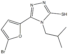 5-(5-bromo-2-furyl)-4-isobutyl-4H-1,2,4-triazol-3-yl hydrosulfide Structure