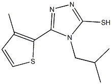 4-isobutyl-5-(3-methyl-2-thienyl)-4H-1,2,4-triazol-3-yl hydrosulfide Struktur