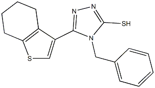 4-benzyl-5-(4,5,6,7-tetrahydro-1-benzothien-3-yl)-4H-1,2,4-triazol-3-yl hydrosulfide Structure