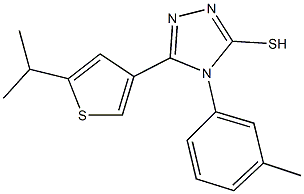 5-(5-isopropyl-3-thienyl)-4-(3-methylphenyl)-4H-1,2,4-triazole-3-thiol 化学構造式