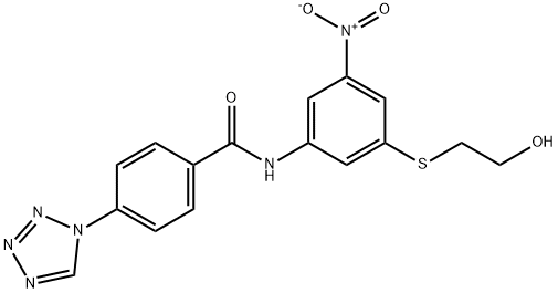 N-{3-[(2-hydroxyethyl)sulfanyl]-5-nitrophenyl}-4-(1H-tetraazol-1-yl)benzamide Structure