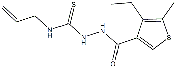 N-allyl-2-[(4-ethyl-5-methyl-3-thienyl)carbonyl]hydrazinecarbothioamide,438232-87-2,结构式