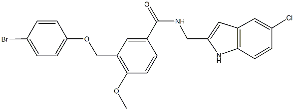 438232-89-4 3-[(4-bromophenoxy)methyl]-N-[(5-chloro-1H-indol-2-yl)methyl]-4-methoxybenzamide